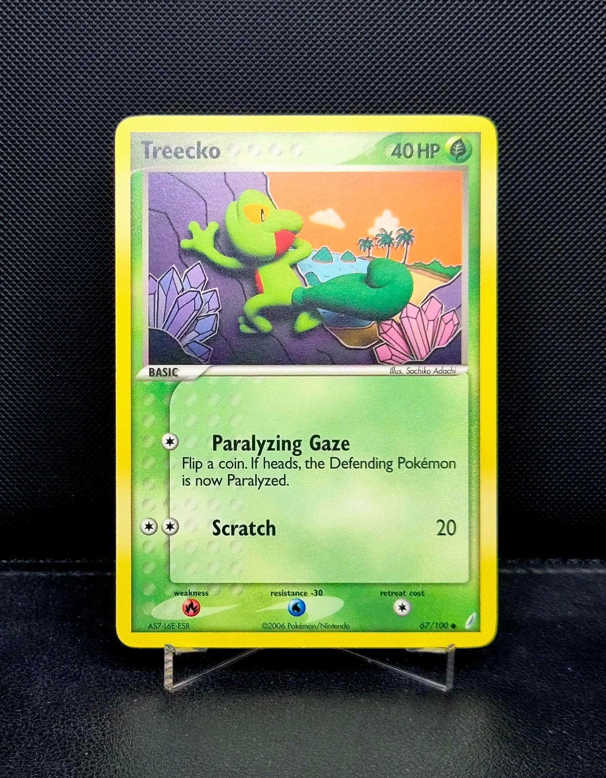 Treecko 67/100 EX Crystal Guardians 2006 NM, Ophalen of Verzenden, Zo goed als nieuw