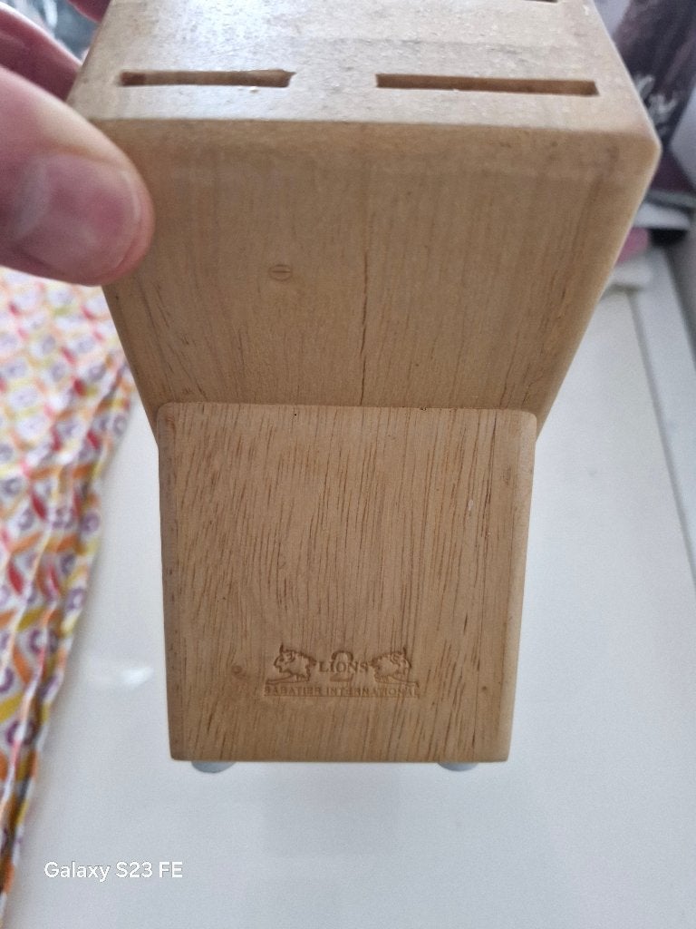 Sabatier international messensethouder hout 'Lions', Hout, Ophalen of Verzenden, Zo goed als nieuw, Overige merken