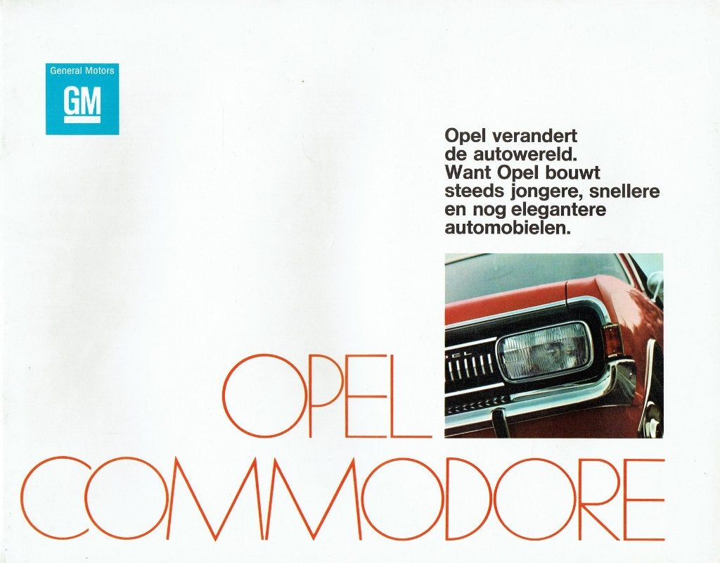 Folder Opel Commodore (1970), Verzenden, Gelezen, Opel