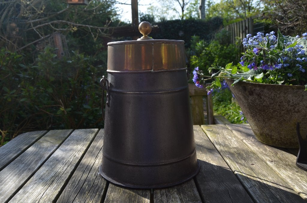 Antieke doofpot half koper half ijzer. Barbeknoeiseizoen?, Ophalen of Verzenden, Koper