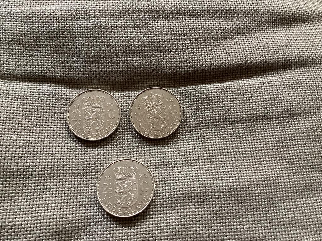 deie munten van twee en halve gulden nikkel, Ophalen of Verzenden, Zo goed als nieuw