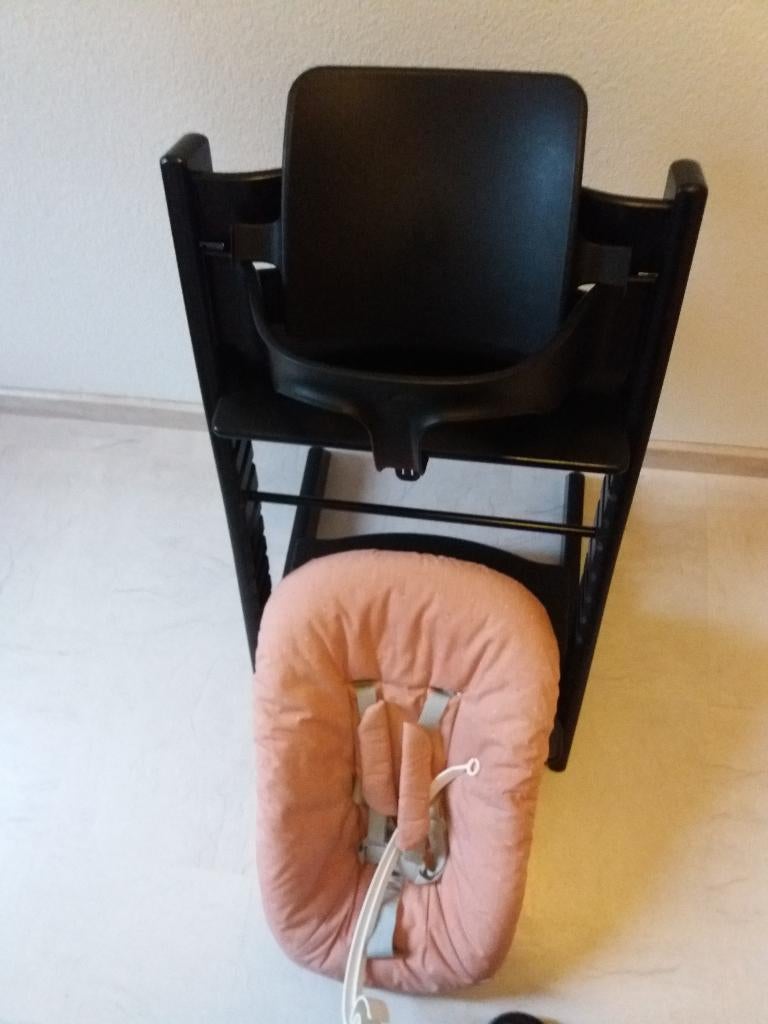Stokke Tripp Trapp kinderstoel, met newbornset en babyset, Kinderen en Baby's, Kinderstoelen, Ophalen, Gebruikt, Meegroeistoel