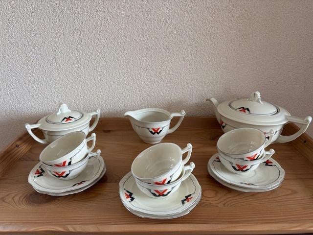 Art deco theeservies., Antiek en Kunst, Ophalen of Verzenden