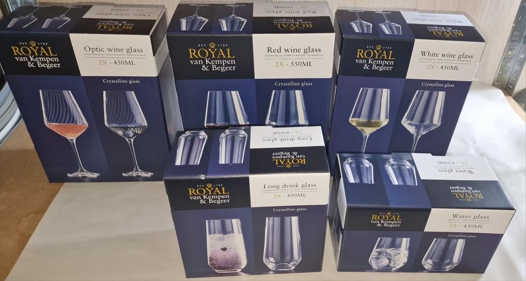 Divers ah royal van kempen en begeer glazen glas glasservies, Huis en Inrichting, Keuken | Servies, Glas of Glazen, Nieuw, Ophalen of Verzenden