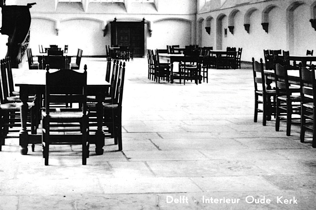 806366 Delft Oude Kerk 1964 Nette oude kaart onbeschreven, Ophalen of Verzenden, 1960 tot 1980, Ongelopen, Zuid-Holland