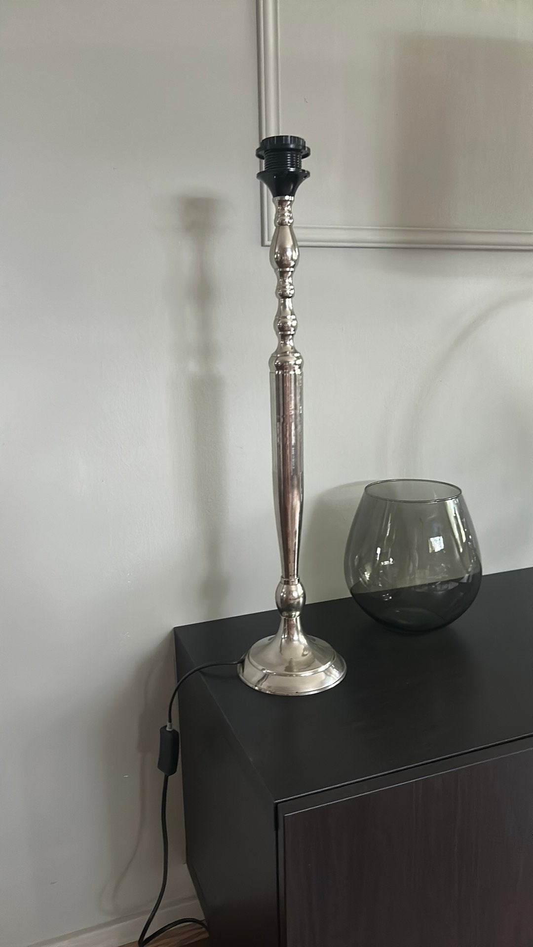 Lampvoet, Huis en Inrichting, Ophalen, 60 cm, E27 (groot), Zilver