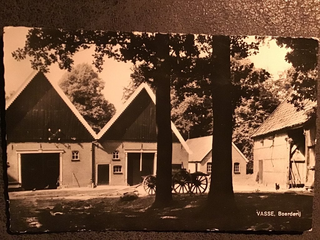 Oude ansichtkaart Vasse, Boerderij - Gelopen 1965, Ophalen of Verzenden, 1960 tot 1980, Gelopen, Overijssel
