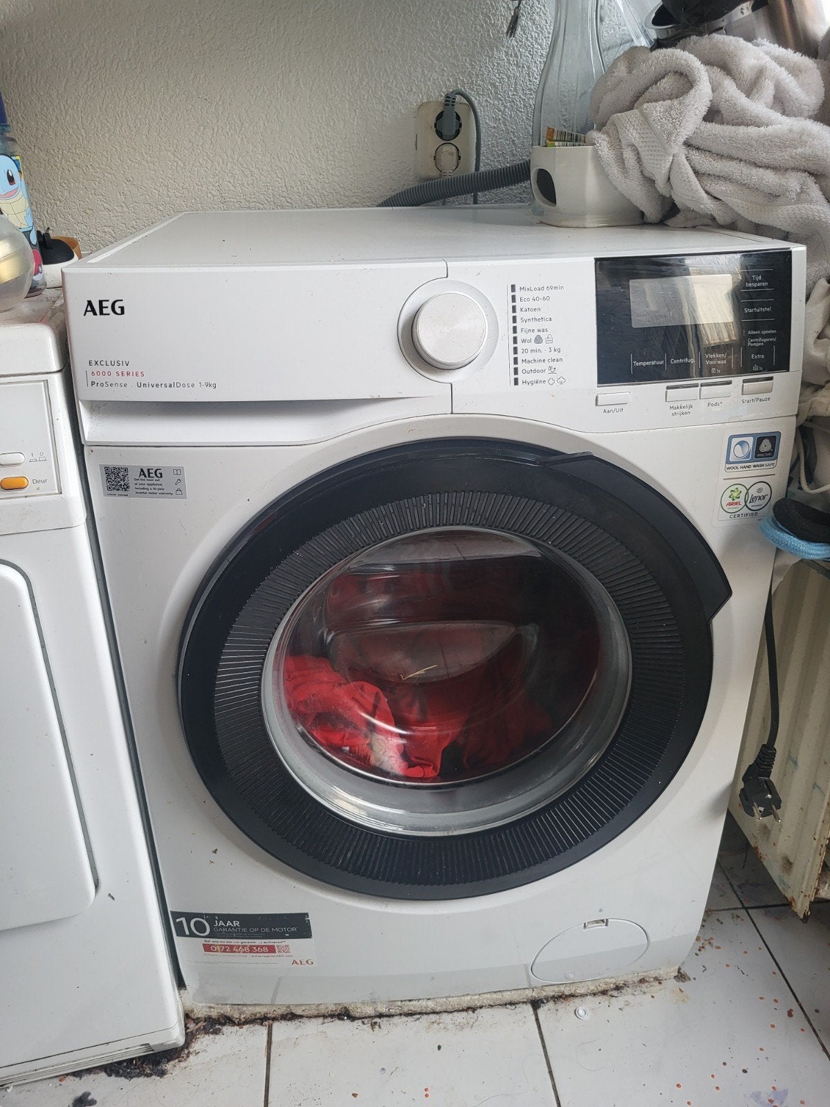 Wasmachine AEG Exclusiv 8000 & Miele T Classic droger, Witgoed en Apparatuur, Ophalen, Gebruikt, Voorlader