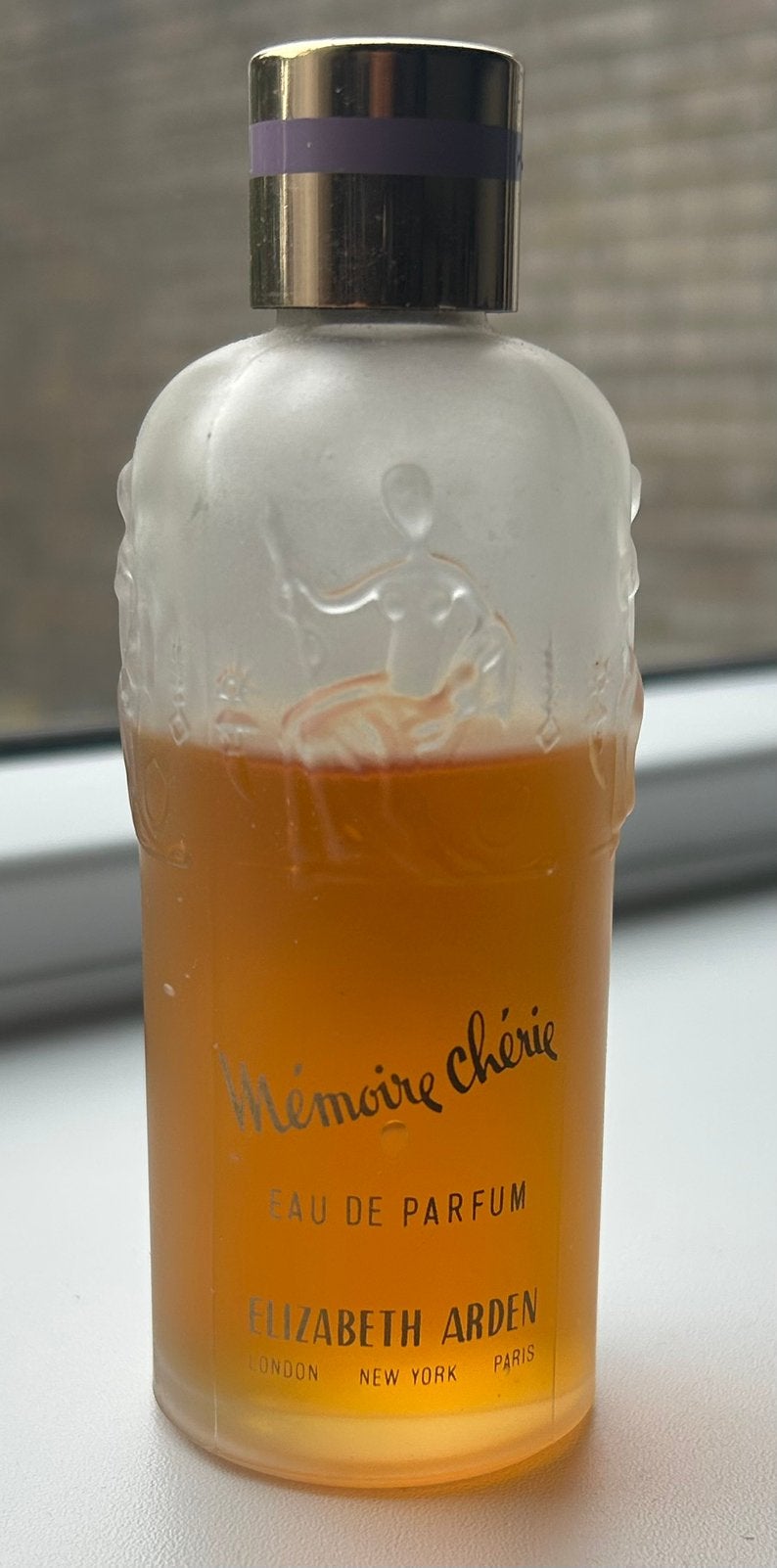Vintage Parfum Mémoire Chérie Elizabeth Arden, Ophalen of Verzenden, Gebruikt, Parfumfles, Gevuld