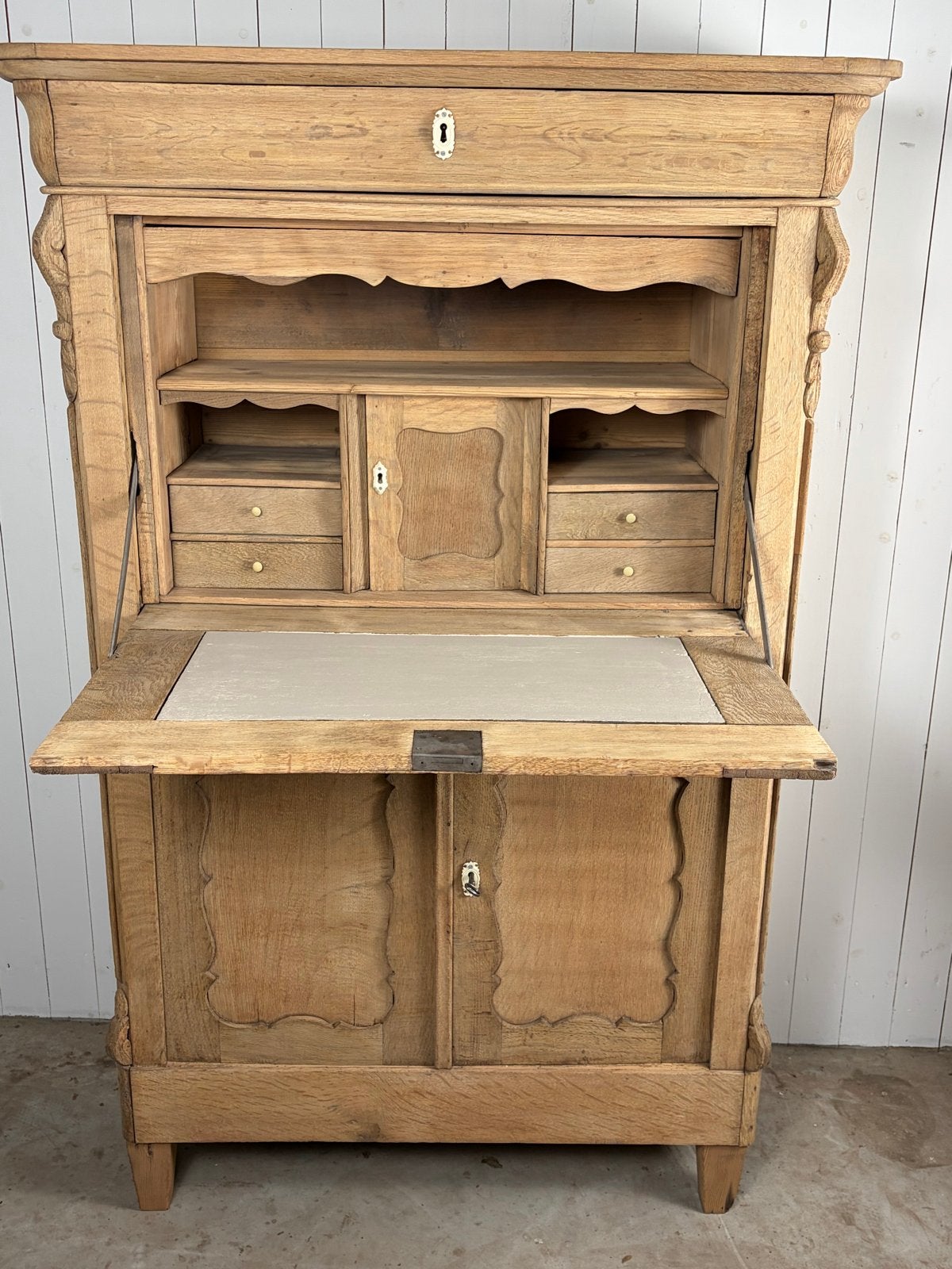 Antiek secretaire Oud en karaktervol vintage brocante eiken, Ophalen, Gebruikt, Brocante landelijke, ...