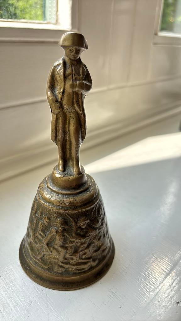 Zwaar messing klok/ bel napoleon, Antiek en Kunst, Antiek | Koper en Brons, Ophalen of Verzenden