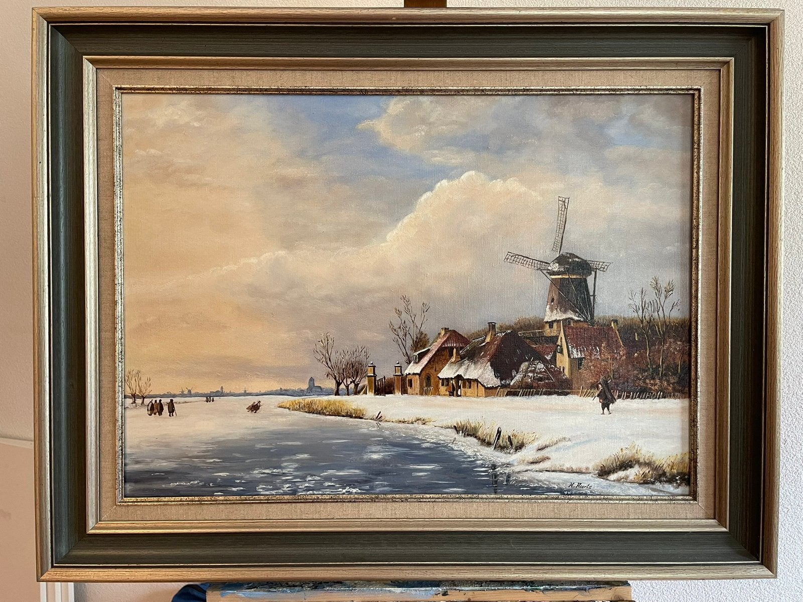 Olieverf schilderij H.Aarts, Ophalen