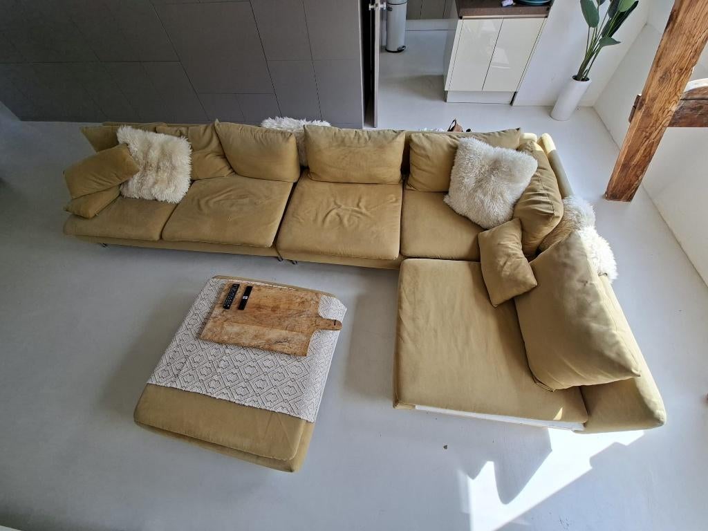 IKEA Söderhamn bank – Modulair (2x 2-zits + hoek + poef), Ophalen, Gebruikt, Overige maten, Lounge