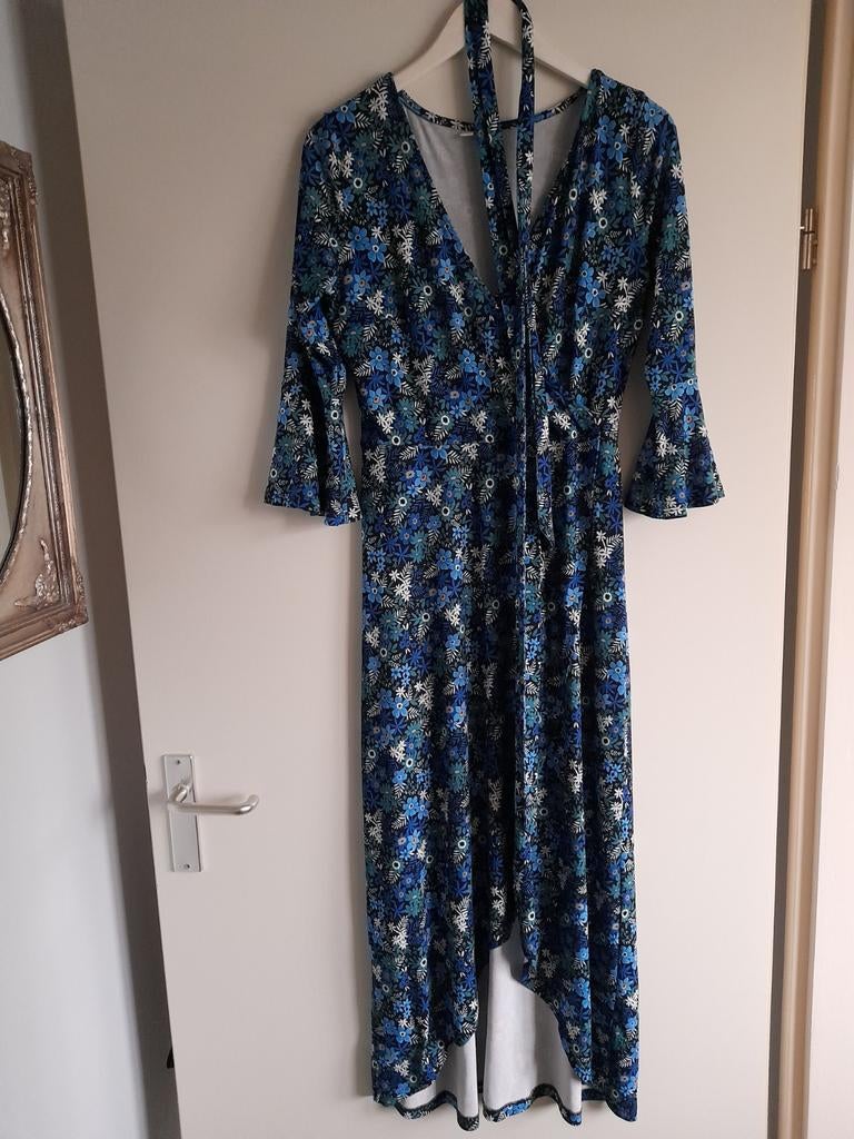 Dames voorjaars jurk mt M, Maat 38/40 (M), Blauw, Ophalen of Verzenden, Zo goed als nieuw