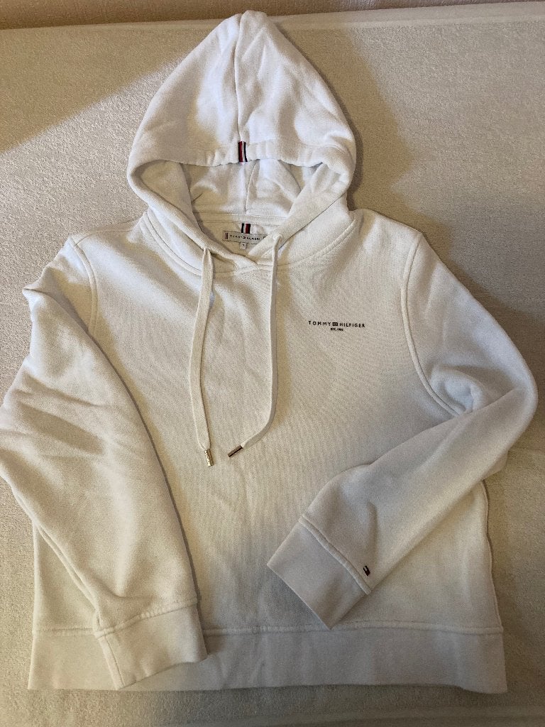 Tommy Hilfiger sweater maat M, Wit, Gedragen, Tommy Hilfiger, Ophalen