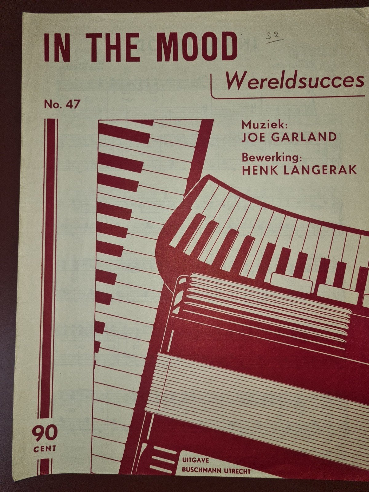 In The Mood - Wereldsucces bladmuziek (Joe Garland), Muziek en Instrumenten, Gebruikt, Ophalen of Verzenden, Thema, Populair
