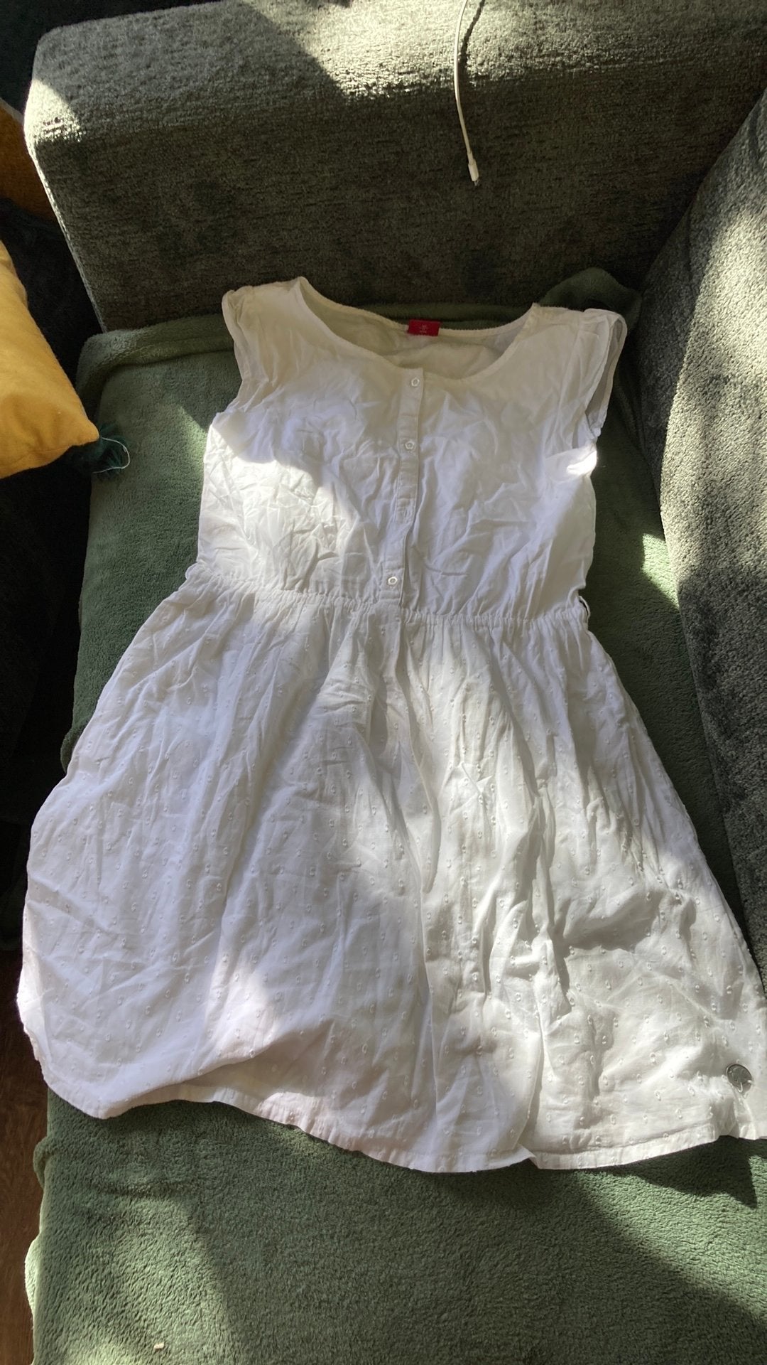 Wit zomer jurkje, Kinderen en Baby's, Kinderkleding | Maat 164, Ophalen of Verzenden, Zo goed als nieuw, Meisje, Jurk of Rok
