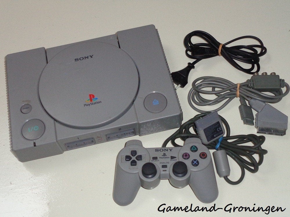 PlayStation 1 met Dualshock Controller & Bedrading, Gebruikt, -, -, Ophalen of Verzenden