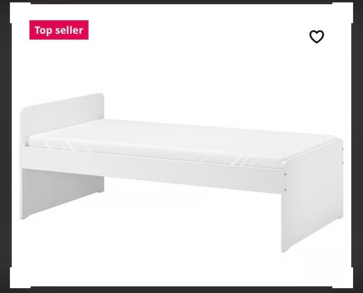 IKEA SLÄKT bed met lattenbodem en optioneel Hövag matras, Ophalen, Eenpersoons, Zo goed als nieuw, Overige maten