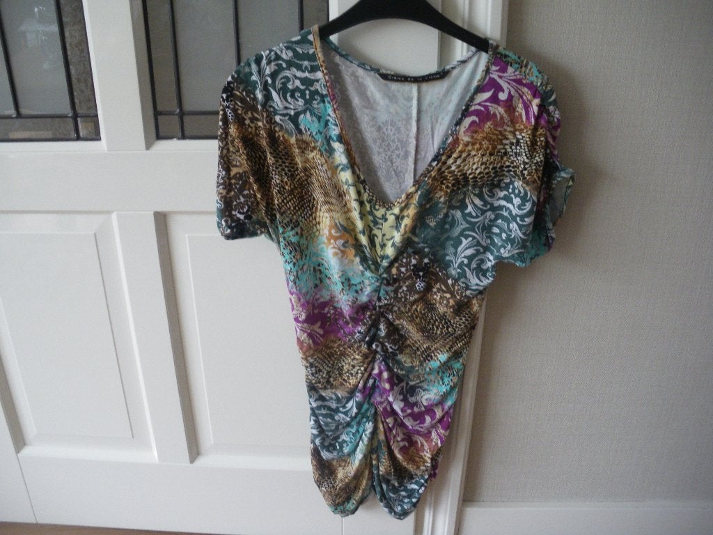 heel mooi kleurig zomer shirt mt 38 merk creme de la creme, Ophalen of Verzenden, Zo goed als nieuw, Maat 38/40 (M), Overige kleuren