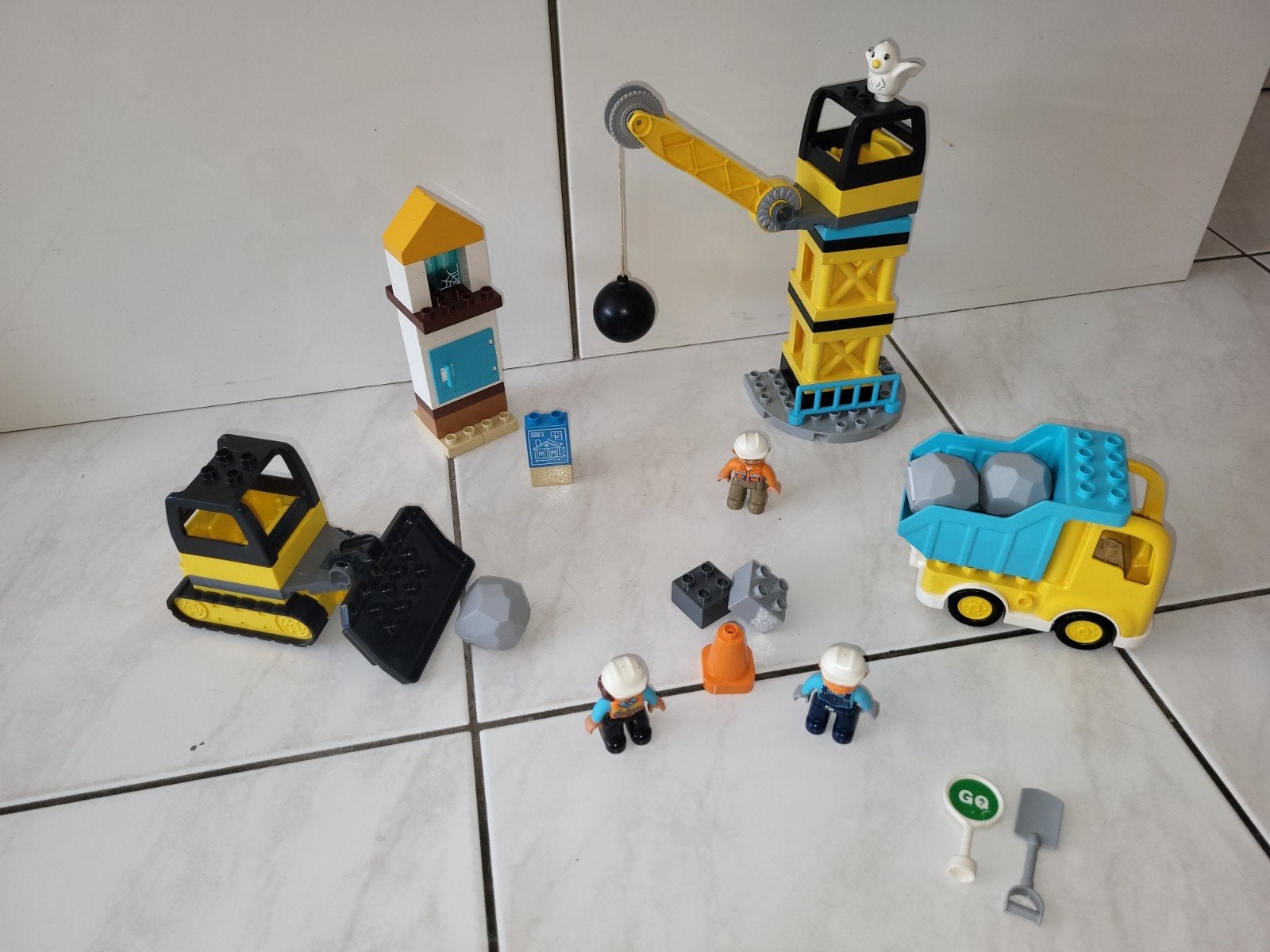 Duplo grote bouwplaats met sloopkogel, Gebruikt, Ophalen of Verzenden, Duplo, Duplo