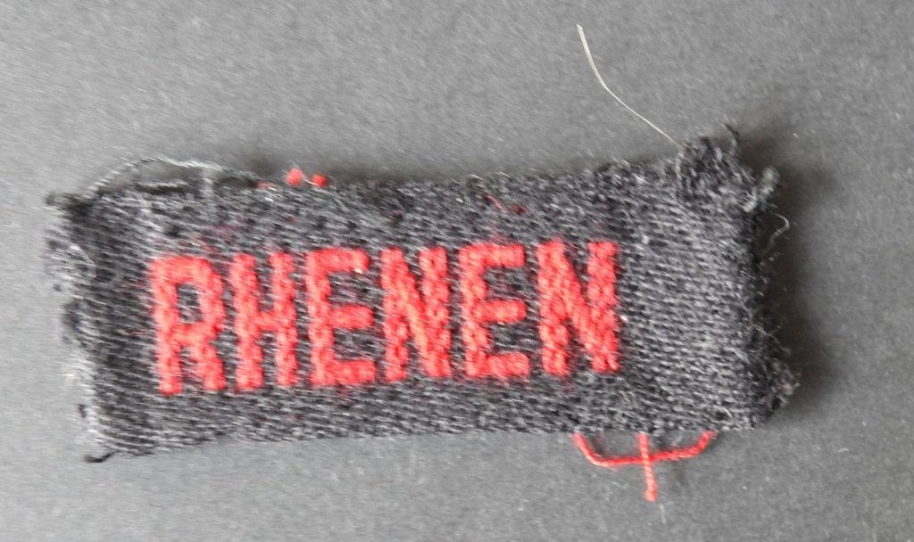 Embleem naamplaatje Rhenen., Verzenden, Landmacht, Nederland, Embleem of Badge