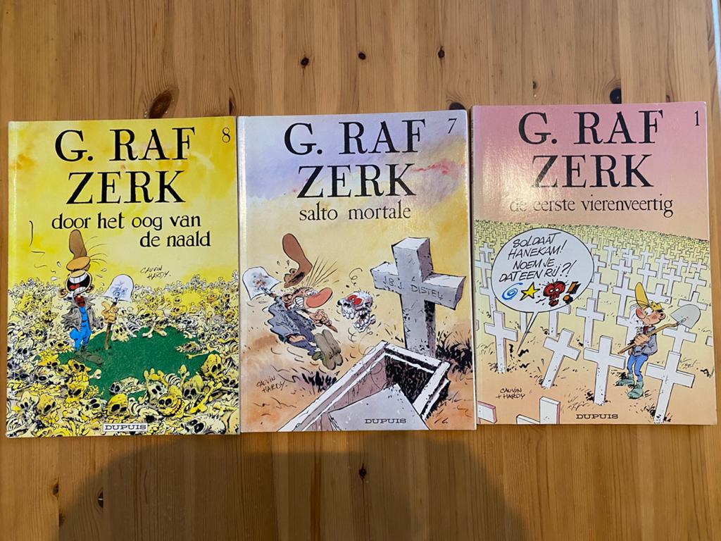 G.Raf Zerk stripboeken - Nummers 1, 7 en 8, Meerdere stripboeken, Ophalen, Gelezen