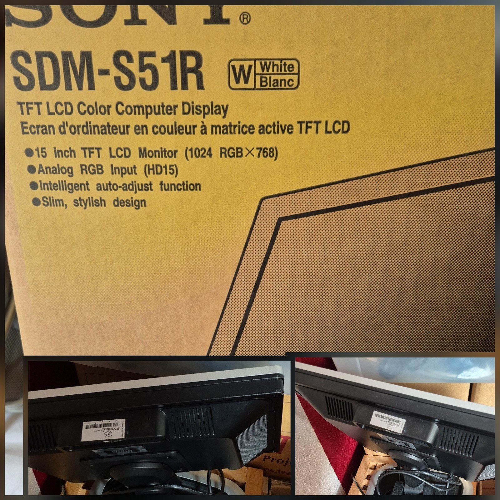 Sony SDM-S51R 15 inch TFT LCD Monitor, Computers en Software, Monitoren, Ophalen