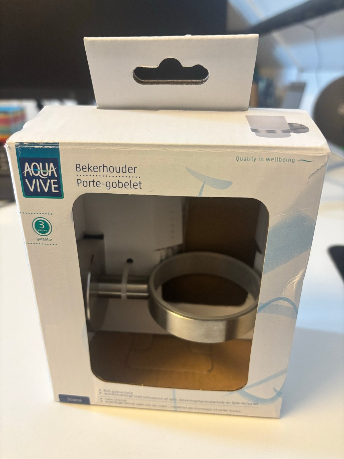 Aqua Vive Bekerhouder Badkamer (nieuw, zonder beker), Ophalen of Verzenden, Nieuw, Overige merken, Overige typen