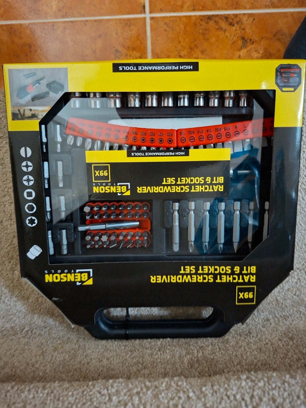 Benson Ratel Schroevendraaier Bit & Dop Set 99-delig, Ophalen of Verzenden, Nieuw, Gereedschapsset, Overige merken