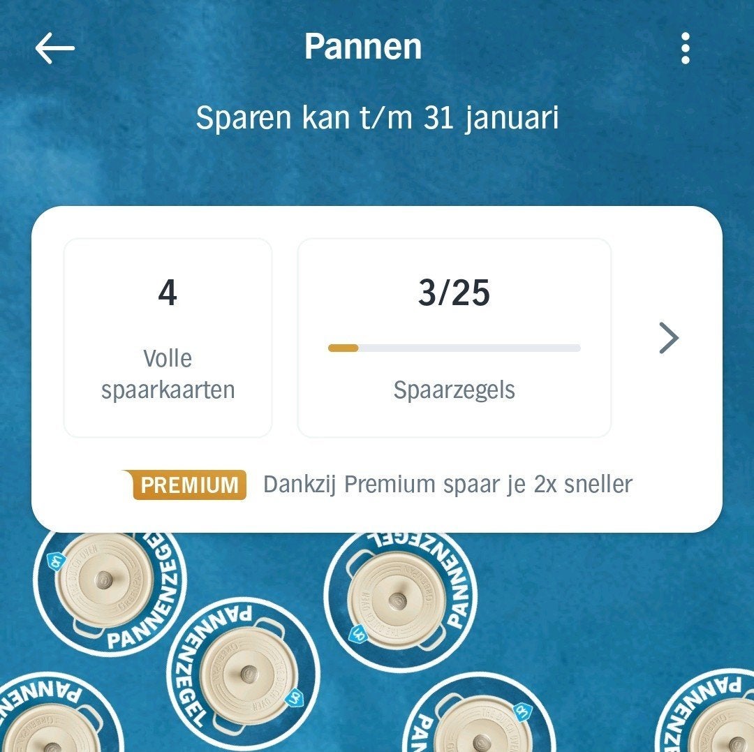 AH / Albert Heijn pannenzegels / spaarkaarten pannen zegels, Albert Heijn, Ophalen of Verzenden