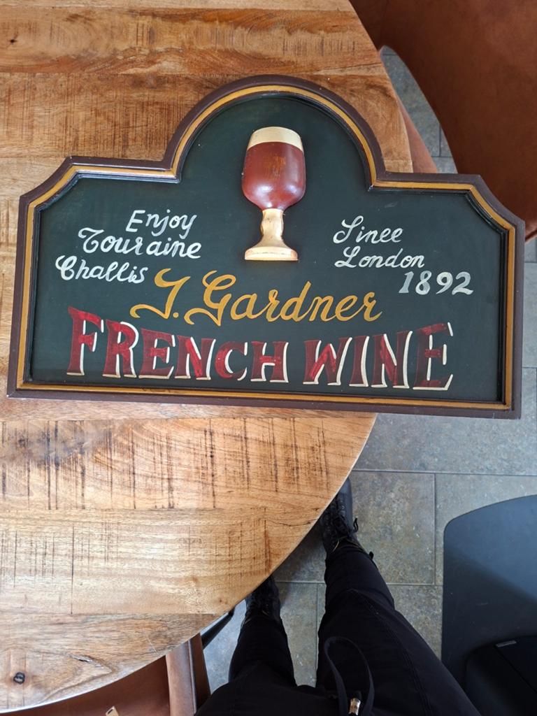 Vintage 'J. Gardner French Wine' Reclamebord, Ophalen of Verzenden, Gebruikt