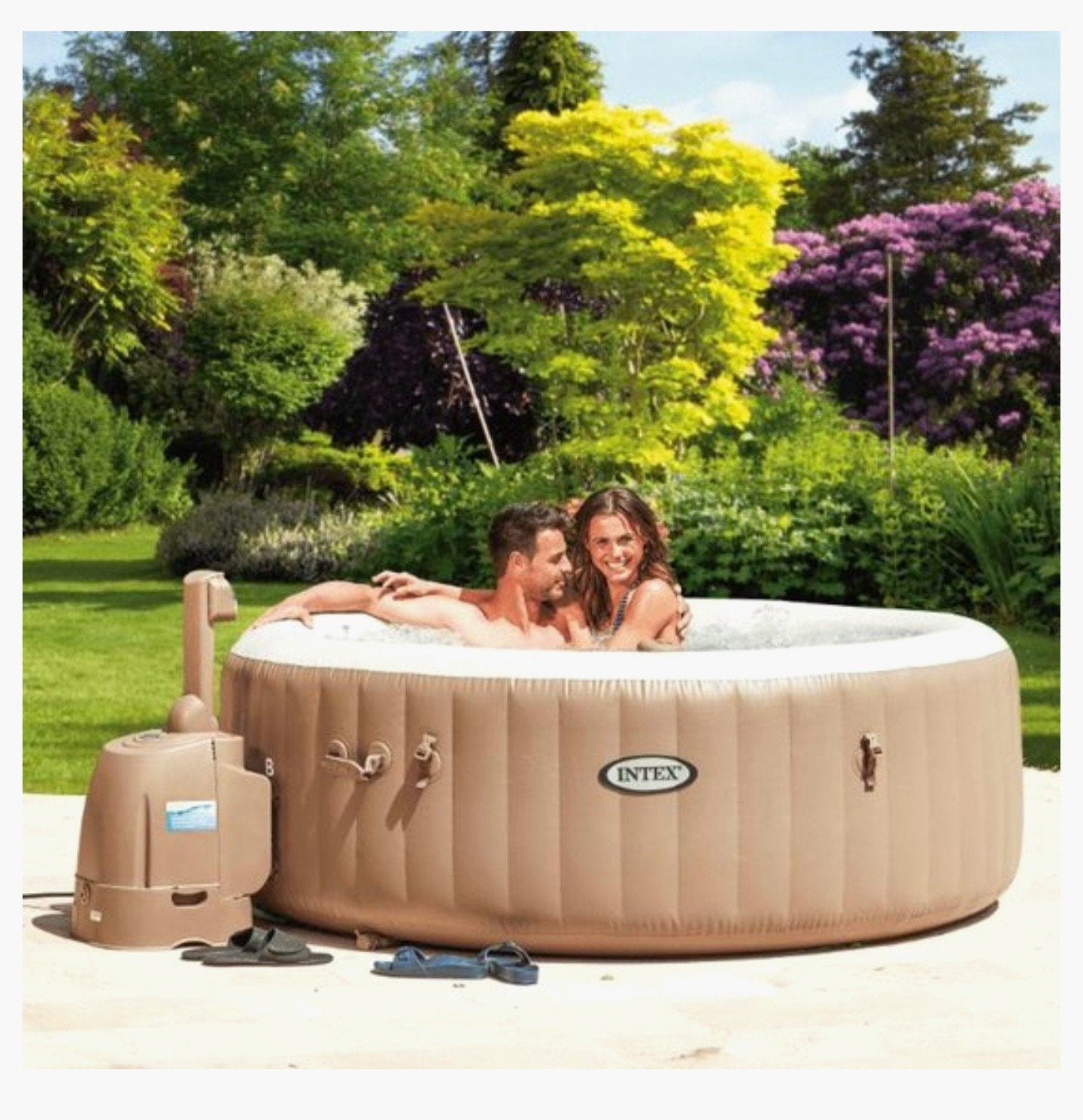 Intex 4 persoons Jacuzzi, Ophalen, Zo goed als nieuw, Afdekzeil, Opblaasbaar
