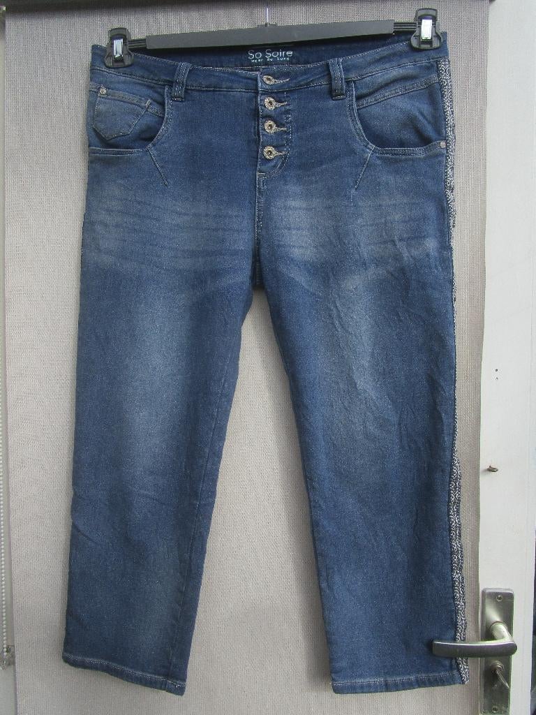 Spijkerbroek  SO SOIRE mt  42   capri/  7/8  lang *, Kleding | Dames, Spijkerbroeken en Jeans, So Soire, Zo goed als nieuw, W33 - W36 (confectie 42/44)
