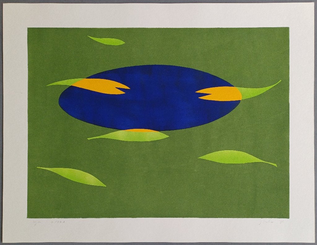 Judith Stolker – Vijver - gesigneerde sjabloondruk, Antiek en Kunst, Kunst | Litho's en Zeefdrukken, Gesigneerd, Ophalen of Verzenden