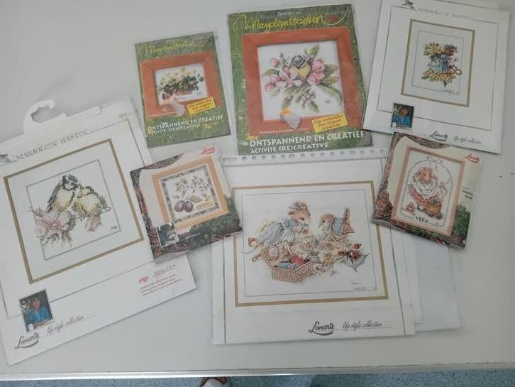 6 borduurpatronen, Hobby en Vrije tijd, Borduren en Borduurmachines, Ophalen of Verzenden, Patroon