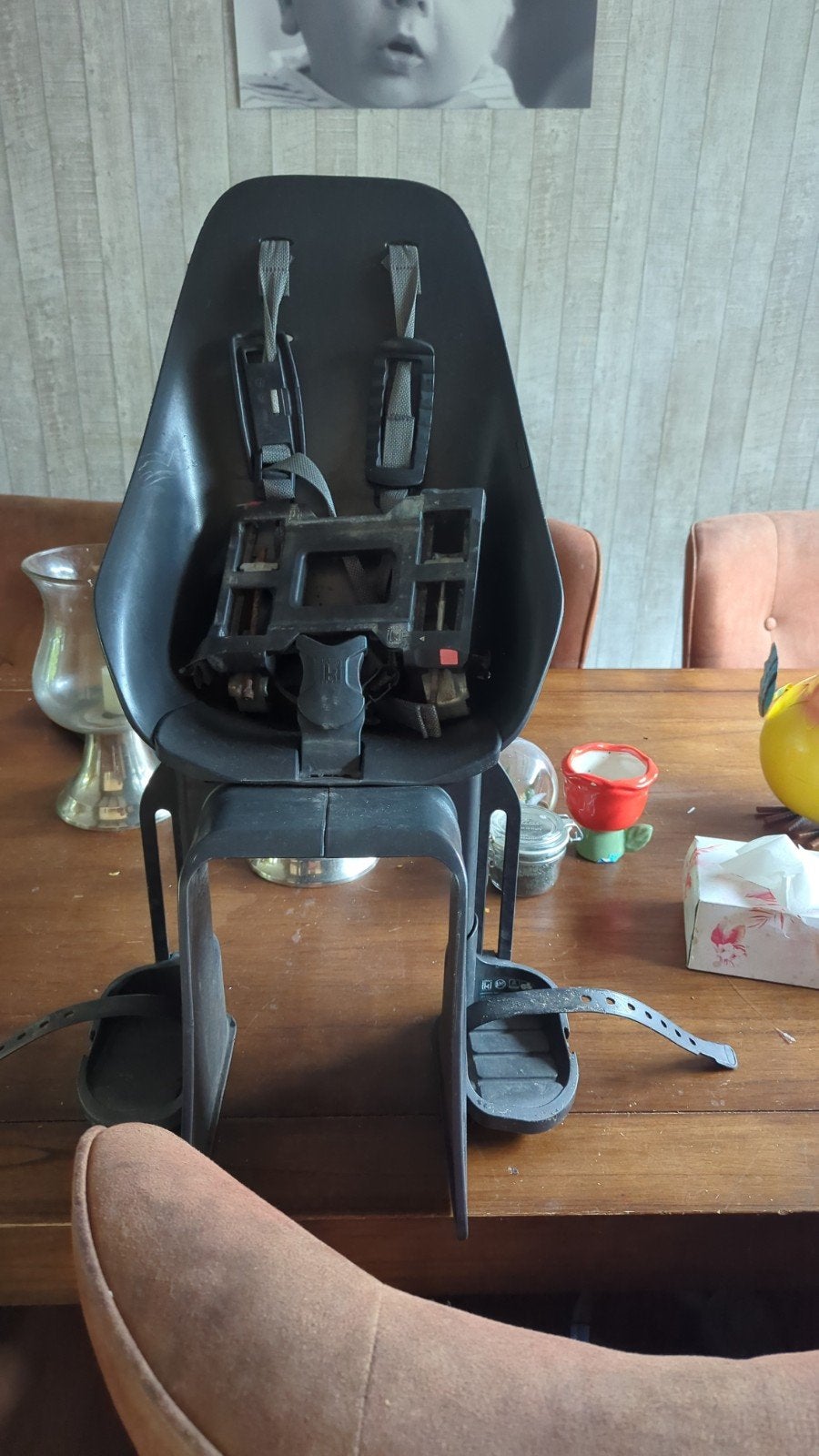 Fietszitje met houder voor elektrische fiets, Fietsen en Brommers, Achterzitje, 9 t/m 18 kg, Ophalen of Verzenden, Gebruikt