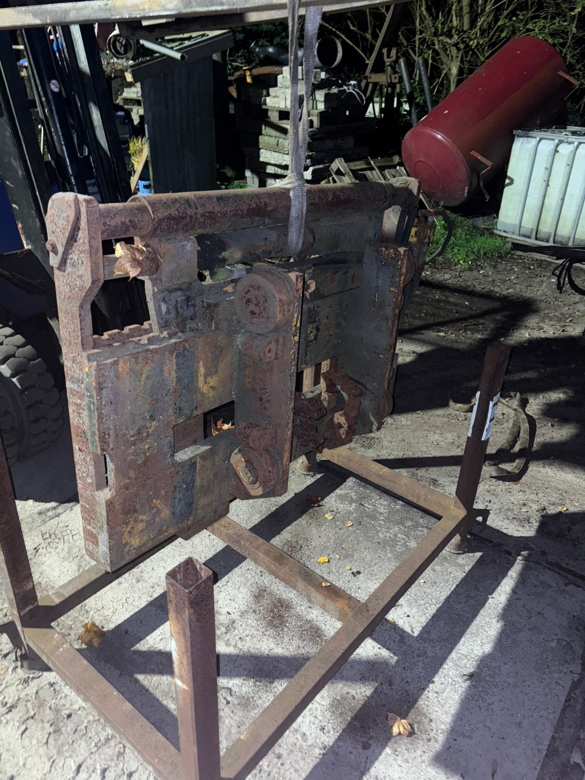 Vorken bord met side shift en vorken fem 3, Ophalen, Gebruikt