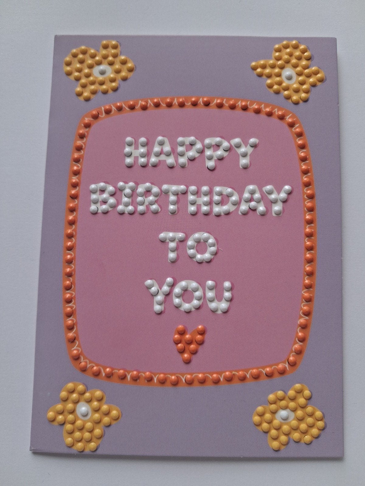 kaart diamond painting happy birthday, Hobby en Vrije tijd, Kaarten | Zelfgemaakt, Ophalen of Verzenden, Nieuw, Overige thema's