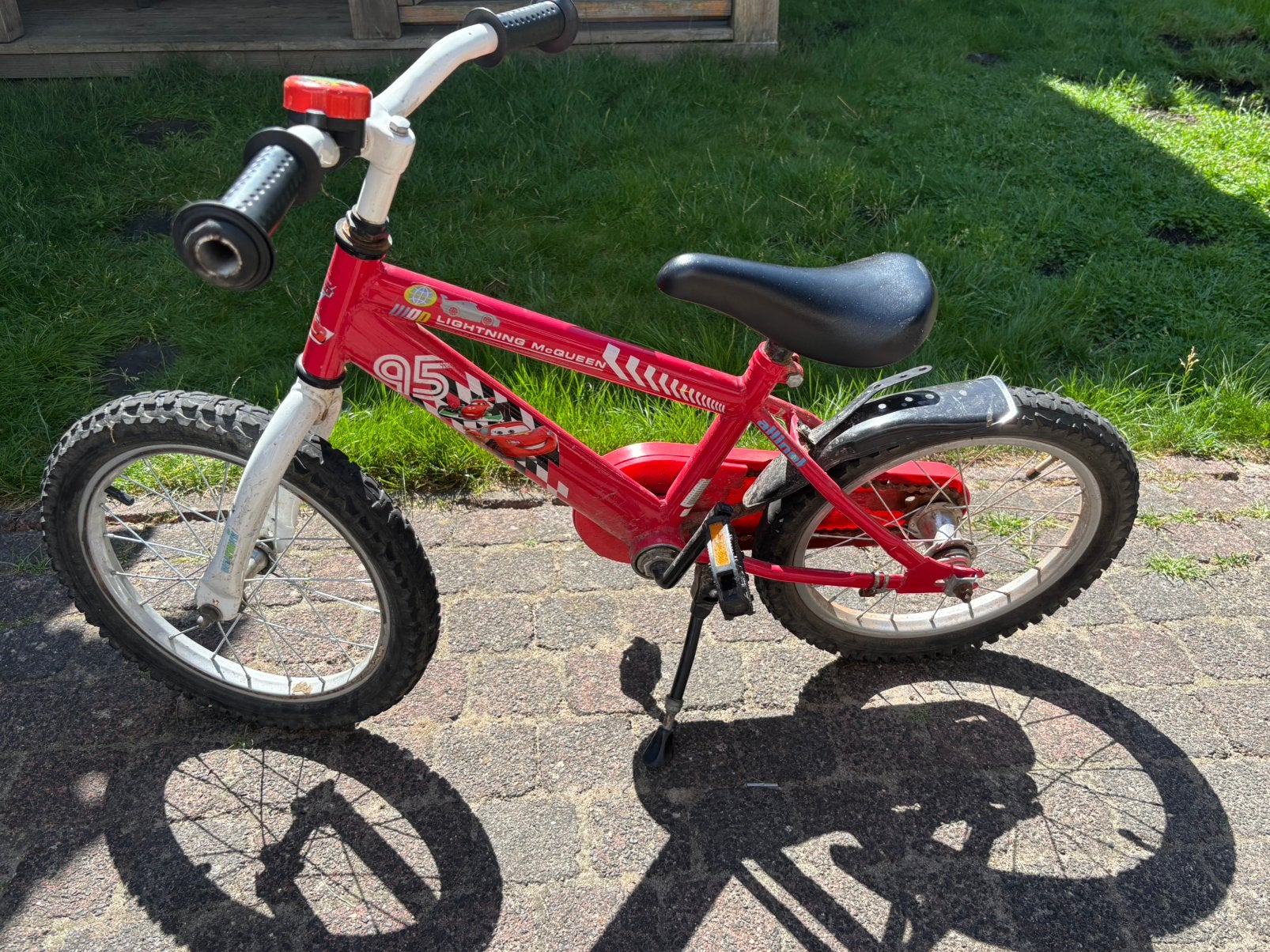 Cars kinderfiets 16 inch, Ophalen, Gebruikt, Staal, 16 tot 20 inch