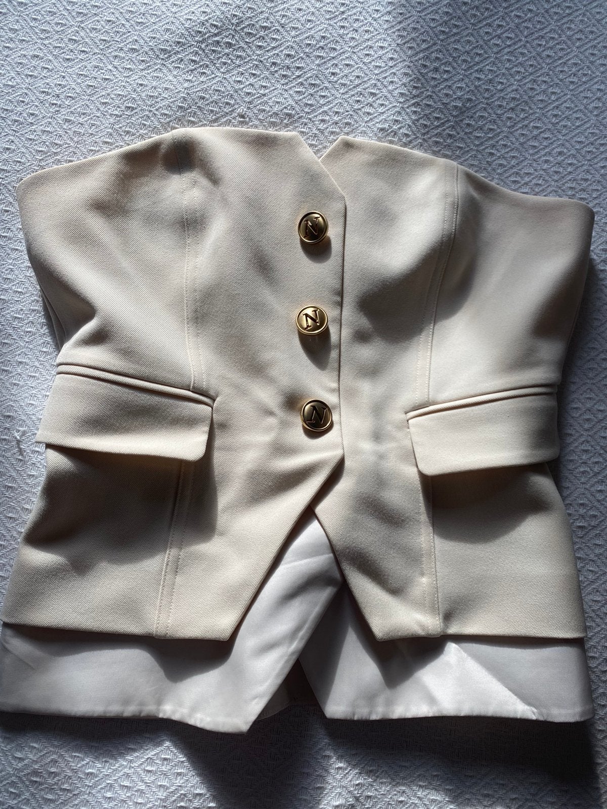 Nikkie strapless top maat 34, Zwart, Ophalen of Verzenden, Zo goed als nieuw, Zonder mouw