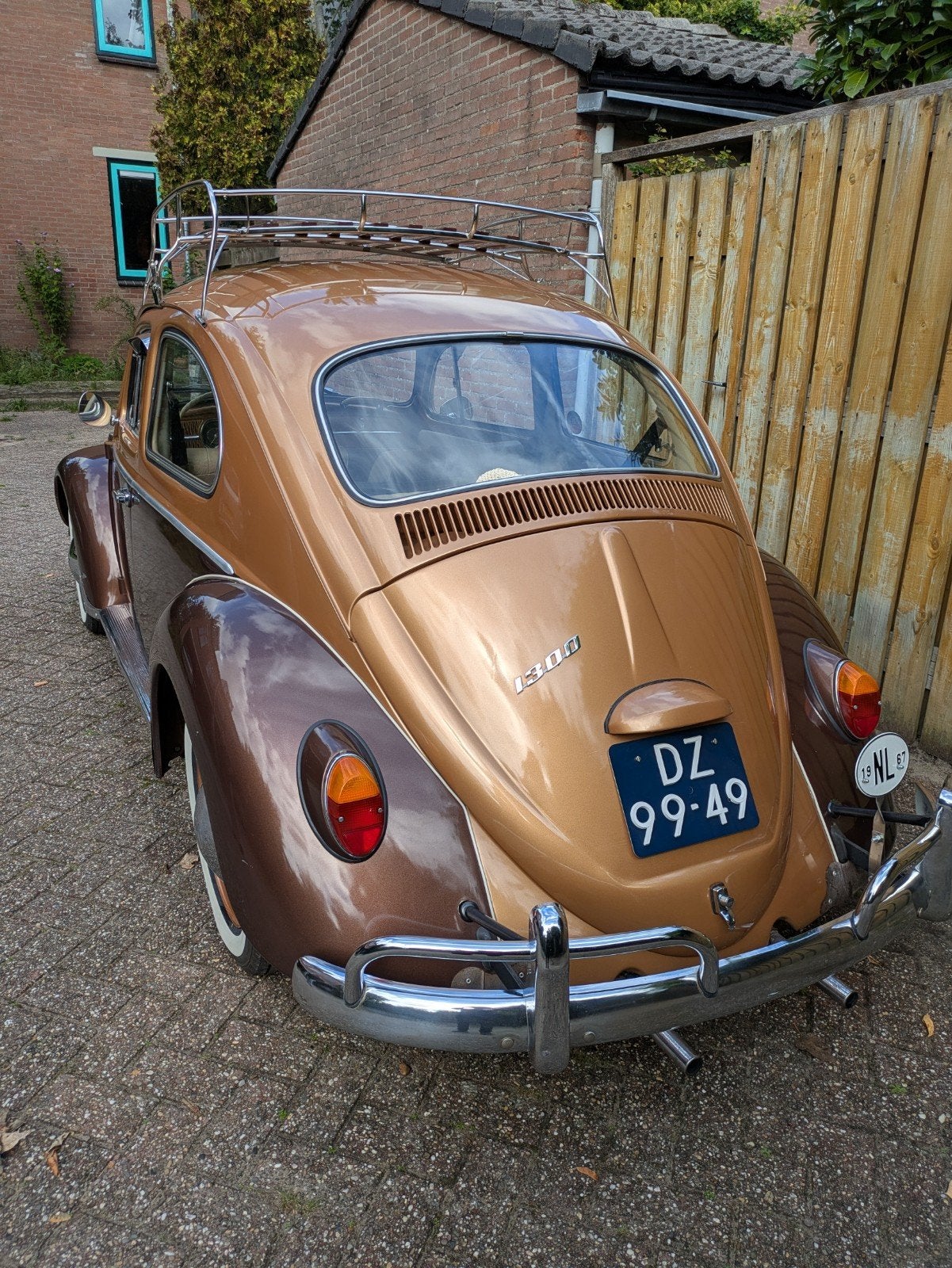 Volkswagen Kever 1970  km 12.578, Auto's, Bruin, 4 stoelen, 740 kg, Particulier