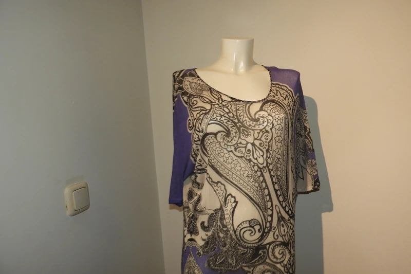 Etro fijn gebreide jurk soort paisley print mt IT 42 S/M, Etro, Maat 36 (S), Gedragen, Onder de knie