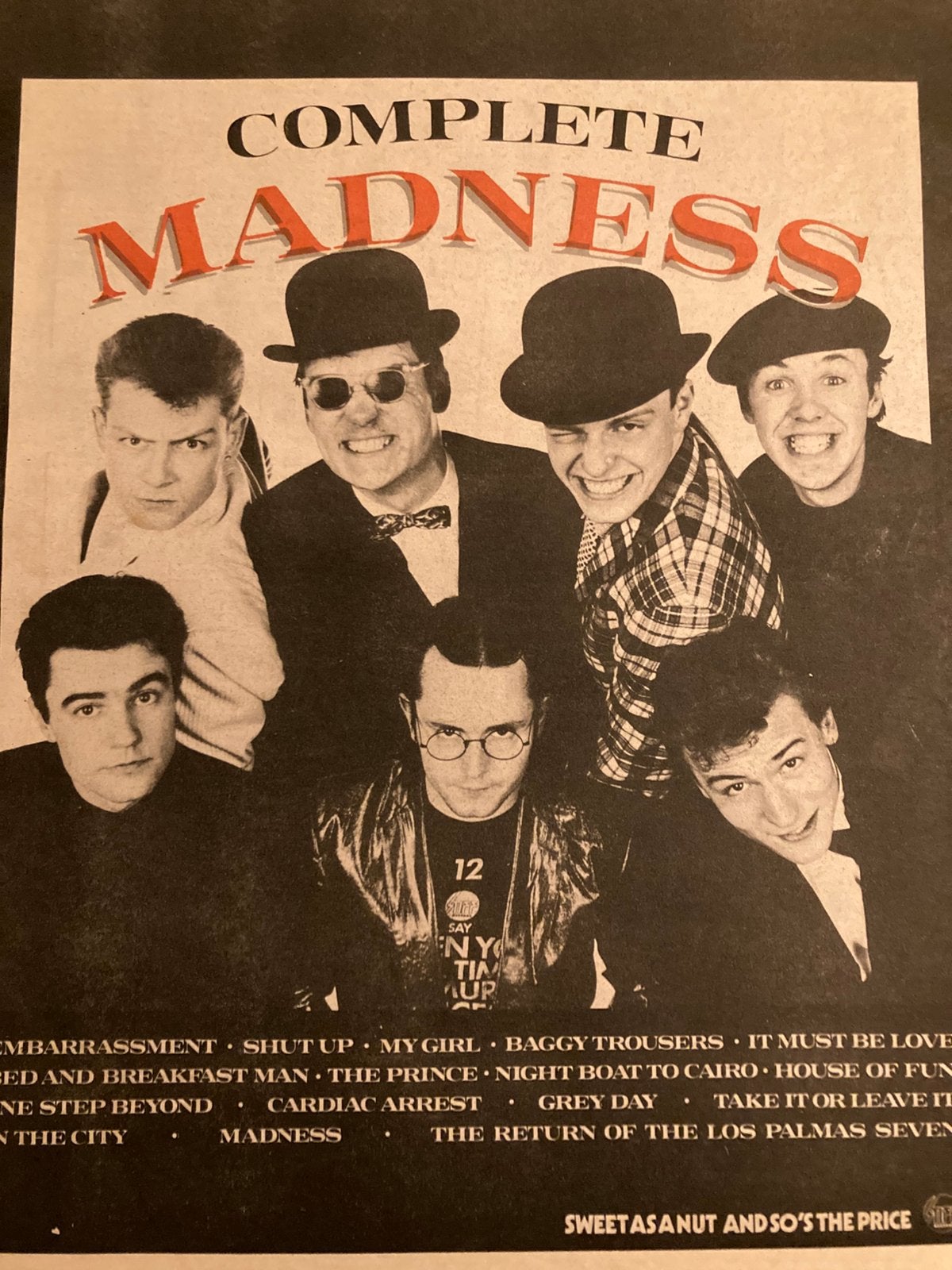 MADNESS release A3 advertentie, Ophalen of Verzenden, Zo goed als nieuw, A1 t/m A3