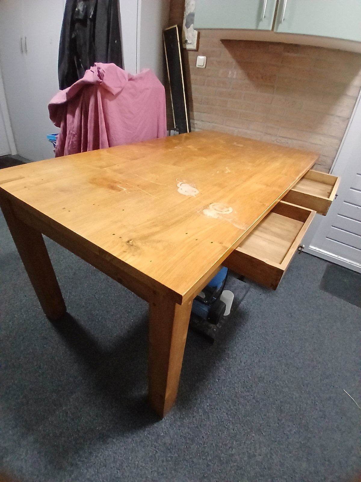 oude tafel., Ophalen, Gebruikt, Rechthoekig, 50 tot 100 cm