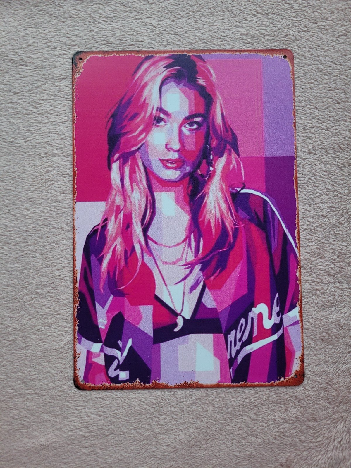 Roxy Dekker wandbord - Nieuw metalen decoratiebord, Ophalen of Verzenden