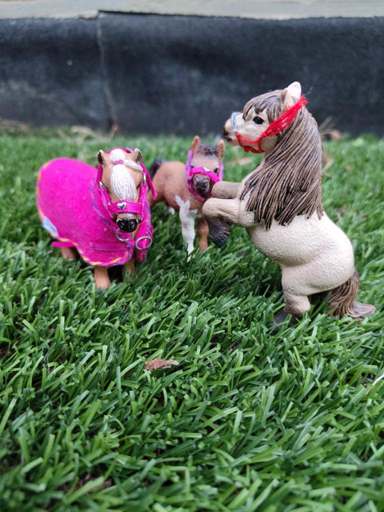 Schleich paarden set - 3 stuks met accessoires, Verzamelen, Speelgoed, Ophalen of Verzenden, Gebruikt