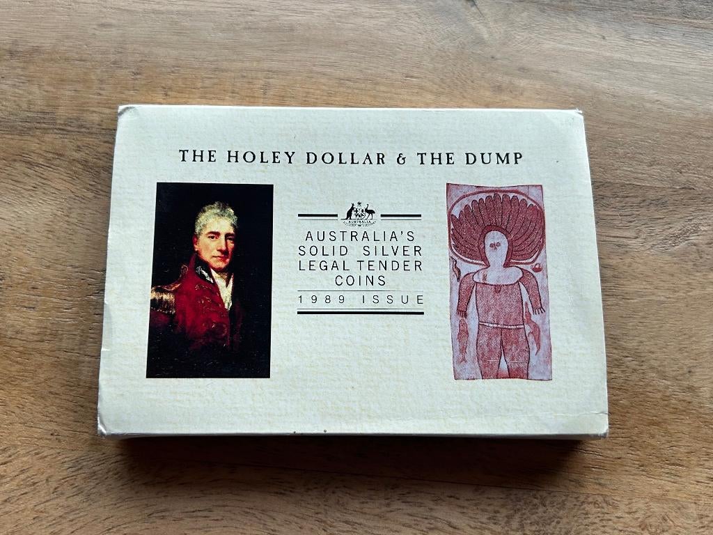 1989 Zilver proof Holey Dollar & The Dump munt, Postzegels en Munten, Ophalen of Verzenden, Zilver