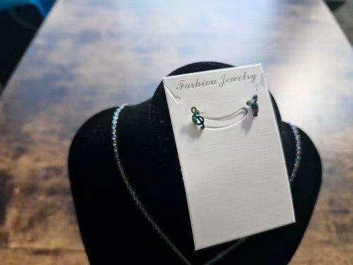 Gekleurd muzieknoot met oorbellen van roestvrijstaal 6 hh, Overige materialen, Overige kleuren, Onbekend, Nieuw