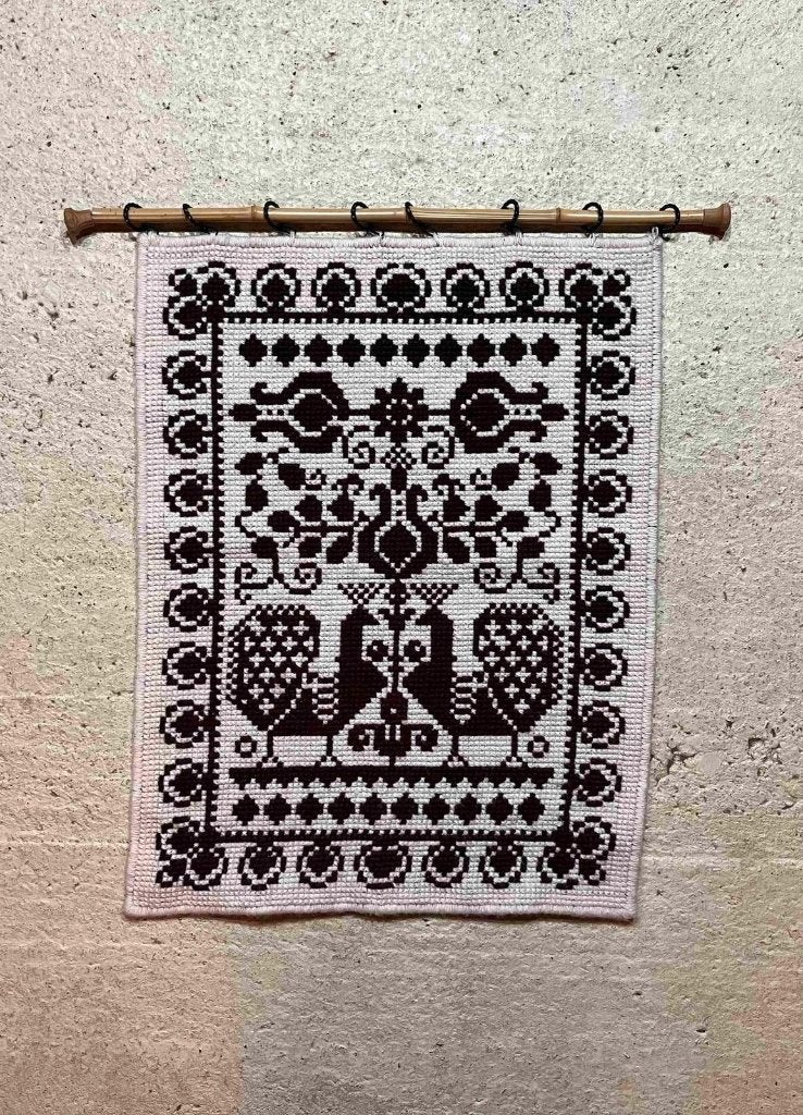 Wandkleed  geborduurd  89/69 cm, Djt@dejuistetoon.eu, Ophalen of Verzenden, Zo goed als nieuw, Mon Plaisir 19, Etten-Leur, Netherlands